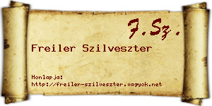 Freiler Szilveszter névjegykártya
